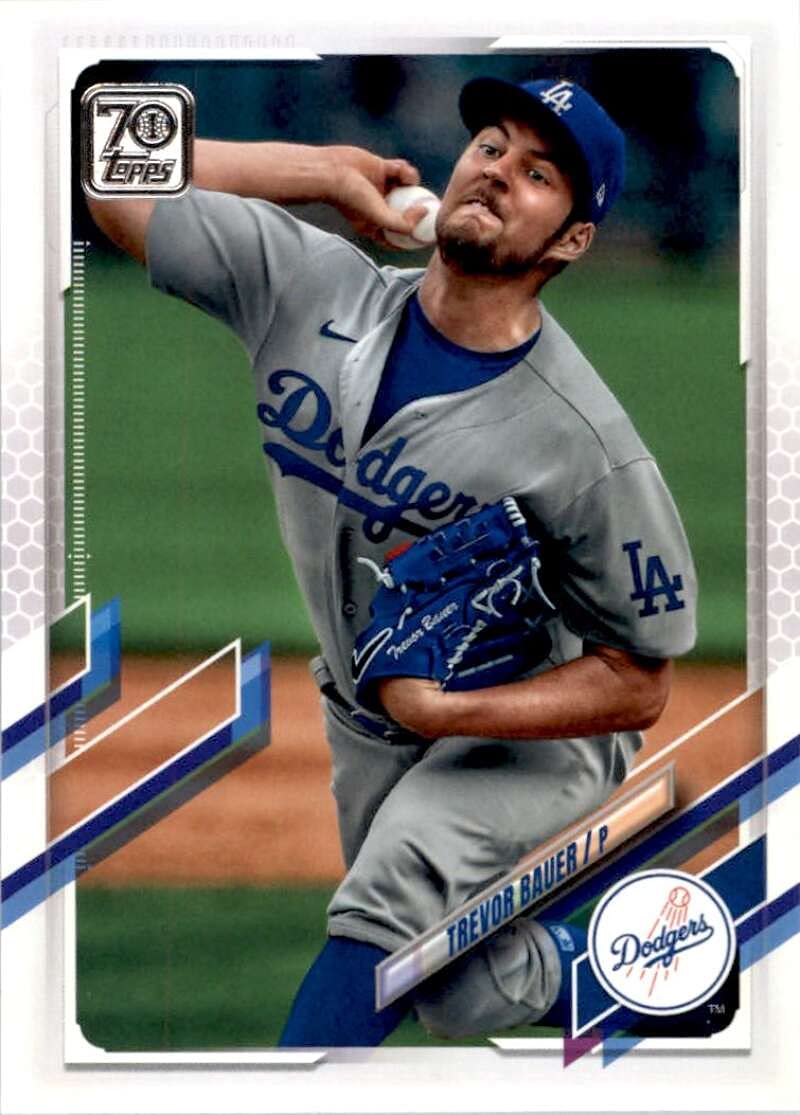 Amazon.com: 2021 Topps #650 Trevor Bauer NM-MT Los Angeles Dodgers